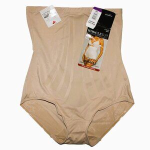 Miraclesuit Women's Extra Firm High-Waist Brief 2565 Lycra Beige 2XL 16/18